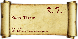 Kuch Timur névjegykártya
